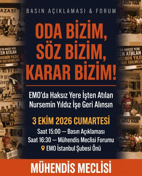 3 Ekim 2026 Nursemin Yıldız Basın Açıklaması Afişi